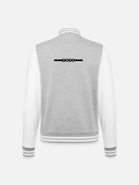 Année 2026 - Veste Teddy - gris chiné / blanc