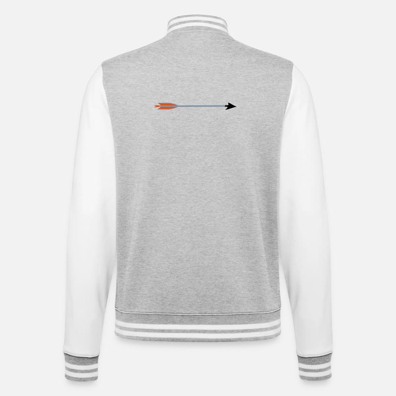 mittelalterliche Bogenschießen Pfeil Broadhead von - College-Sweatjacke - Grau meliert/Weiß