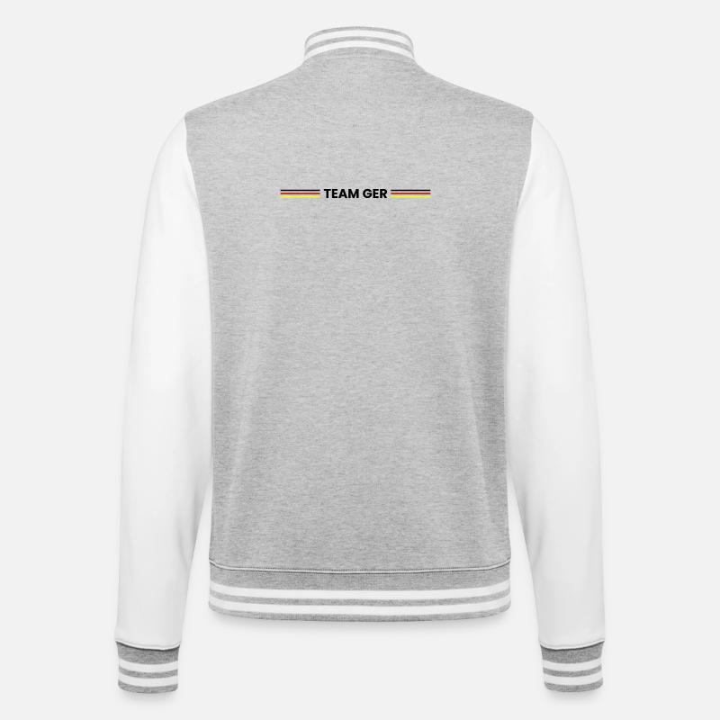 Team Germany - College-Sweatjacke - Grau meliert/Weiß