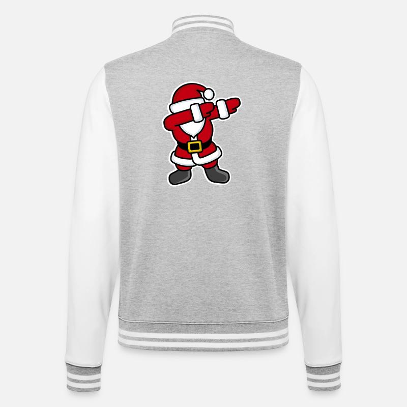 Dab / dabbing / dabbing' Santa Claus - College Sweat Jacket - heather grey/white