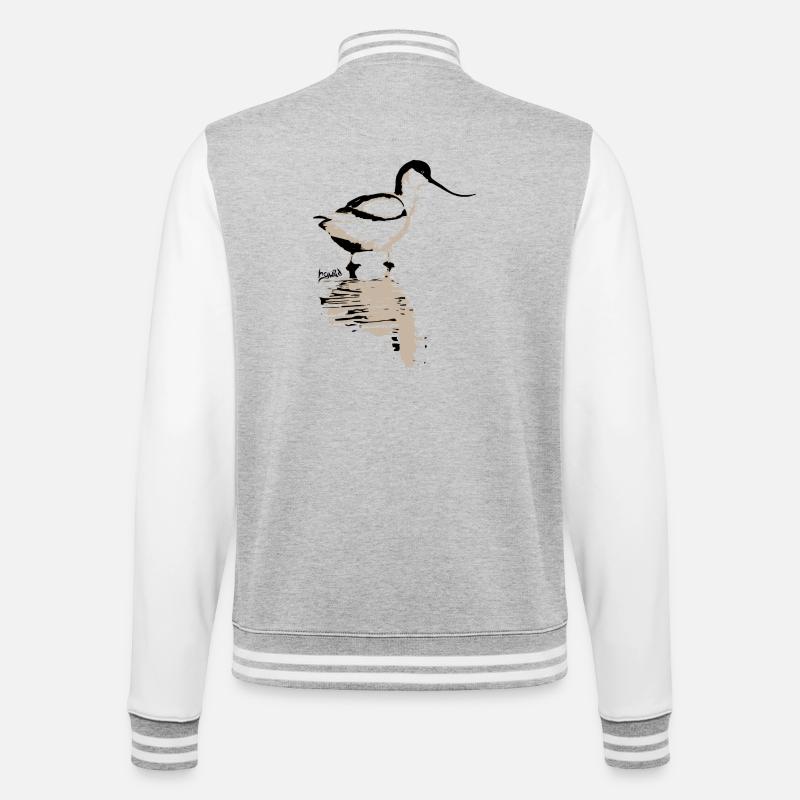 Collection Frise orientale : Sabres - Veste Teddy - gris chiné / blanc