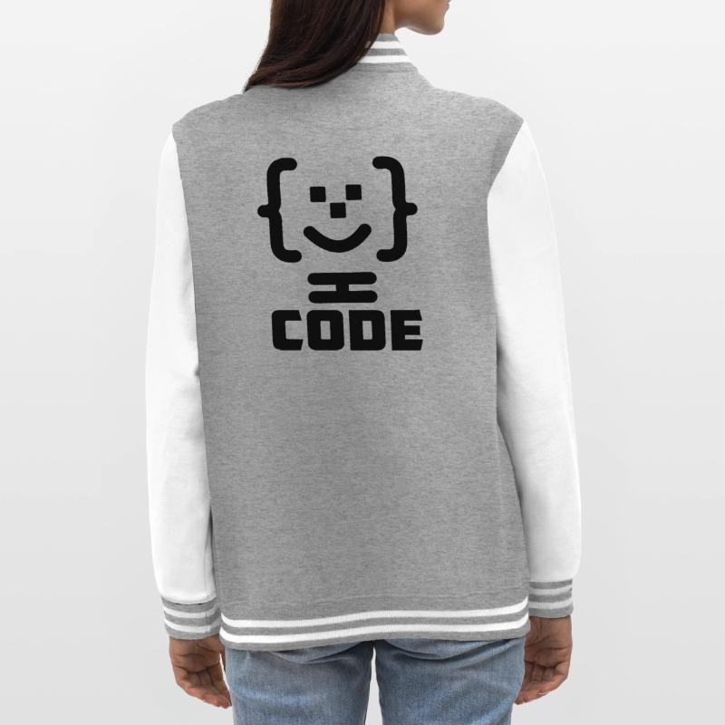 Hauptprogrammierer-Code-Logo mit Text CODE College-Sweatjacke