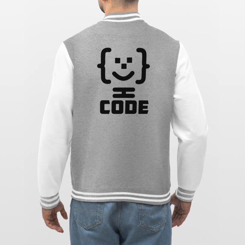 Main programmer code logo with text CODE College Sweat Jacket