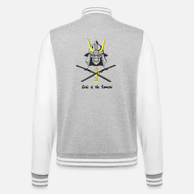 Samuraihelm Kabuto 4 - College-Sweatjacke - Grau meliert/Weiß