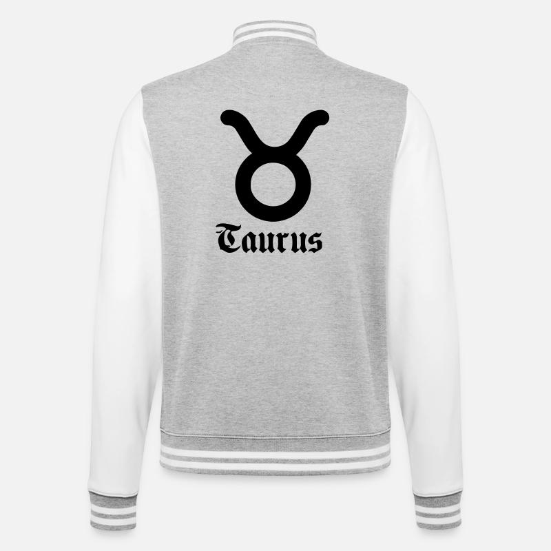 Stier Stier - College-Sweatjacke - Grau meliert/Weiß