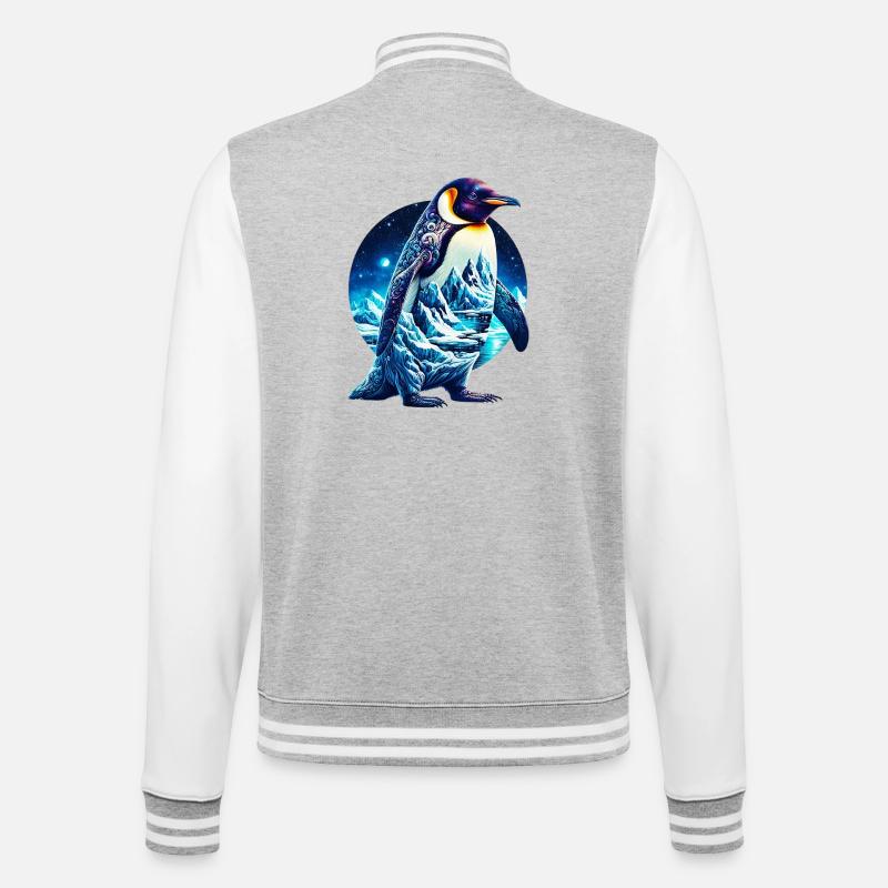 Pingouin - Veste Teddy - gris chiné / blanc