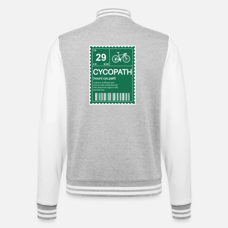 Cyclepath Definition Print Tee - College Sweat Jacket - heather grey/white