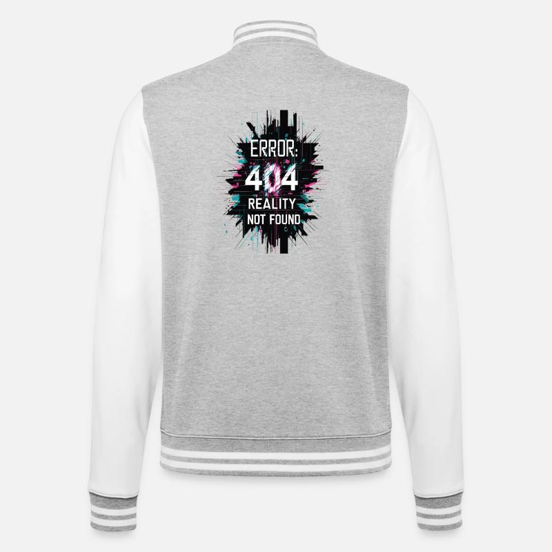 Error: Reality not found - College Sweat Jacket - heather grey/white