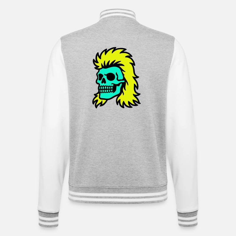 Crâne de mulet - Veste Teddy - gris chiné / blanc