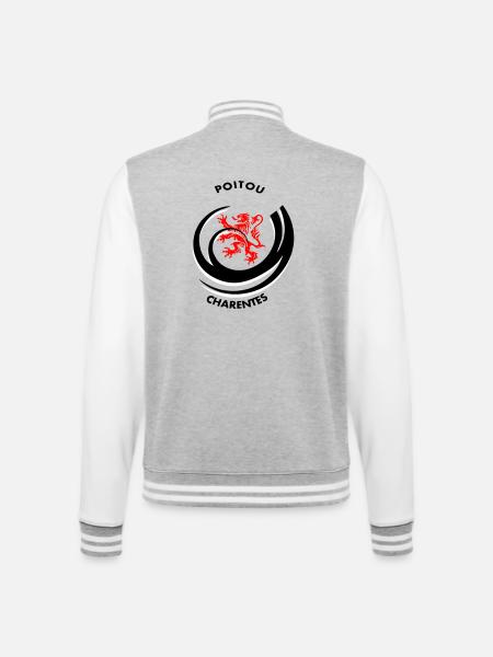 Emblem Poitou Charentes - College Sweat Jacket - heather grey/white