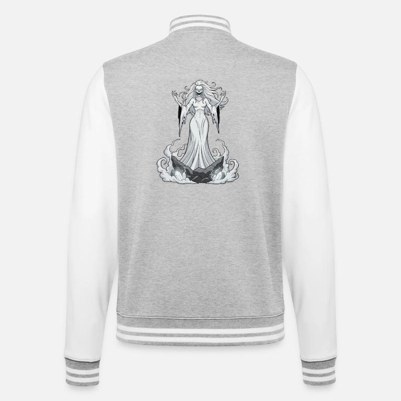 Banshee sur rochers de cristal - Veste Teddy - gris chiné / blanc