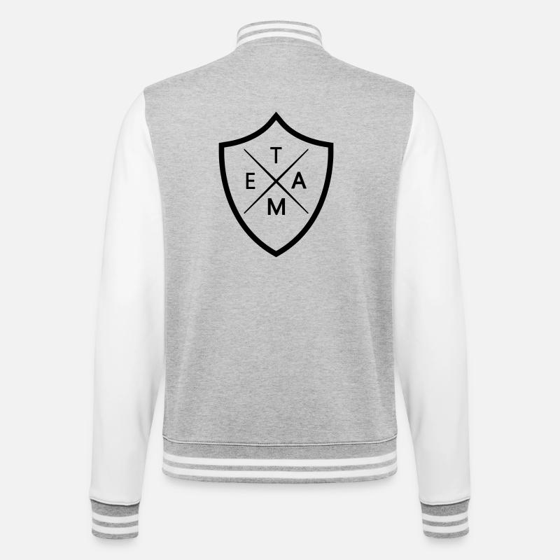 Écusson de l’équipe - Veste Teddy - gris chiné / blanc