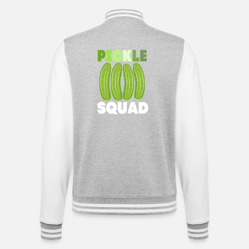 Cornichon concombre - Veste Teddy - gris chiné / blanc