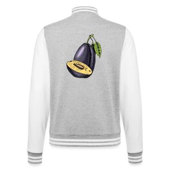 Fruit de prune - Veste Teddy - gris chiné / blanc - Dos - Marisol (170cm)