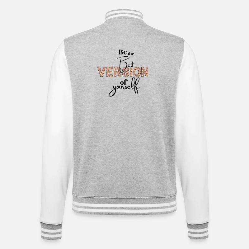 Version Florale Typo - College-Sweatjacke - Grau meliert/Weiß