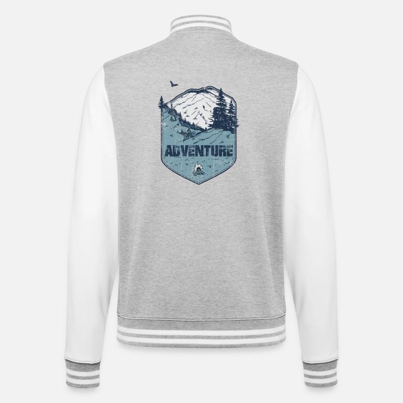 Badge d’aventure en VTT - Veste Teddy - gris chiné / blanc