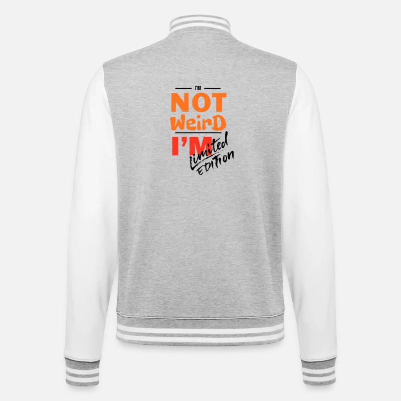 Pas bizarre, je suis Bold Gradient - Veste Teddy - gris chiné / blanc