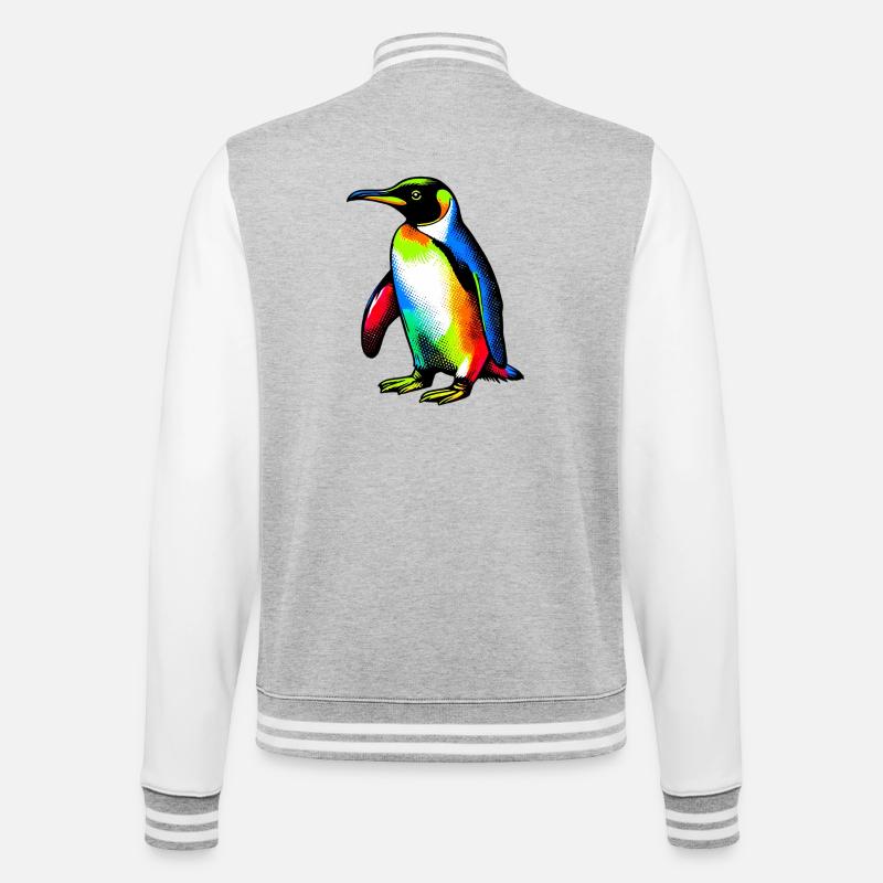 Penguin - College Sweat Jacket - heather grey/white