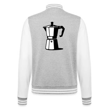 Cafetière à expresso - Veste Teddy - gris chiné / blanc - Dos - Marisol (170cm)