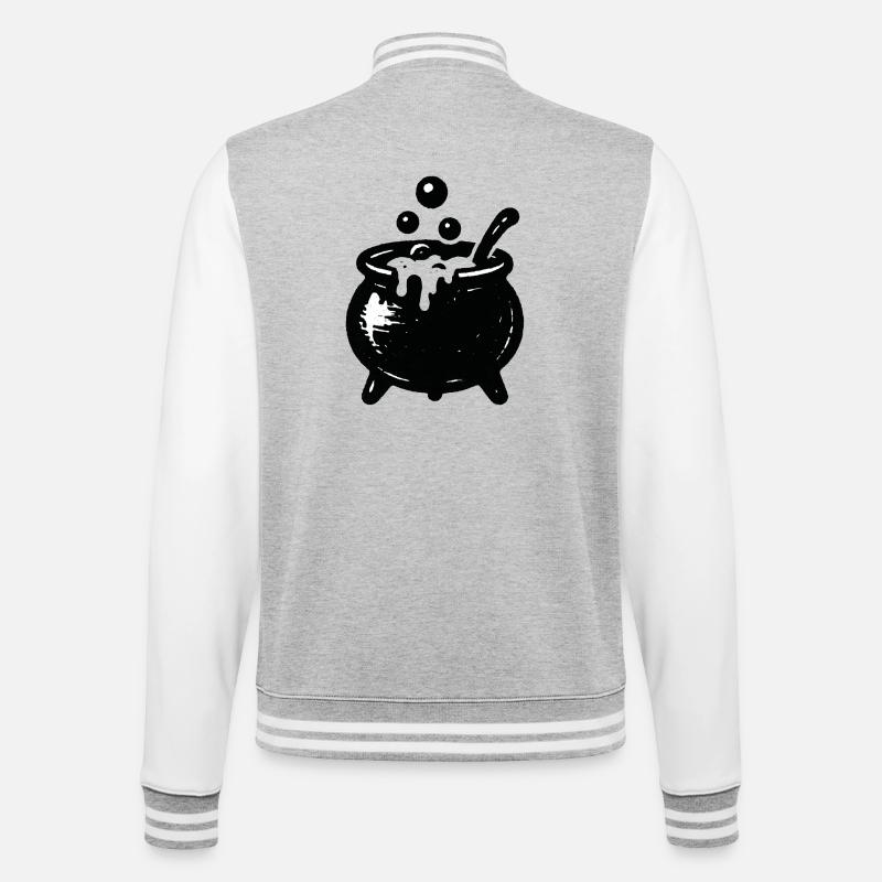 Witch's Cauldron Bubble Magic - College Sweat Jacket - heather grey/white
