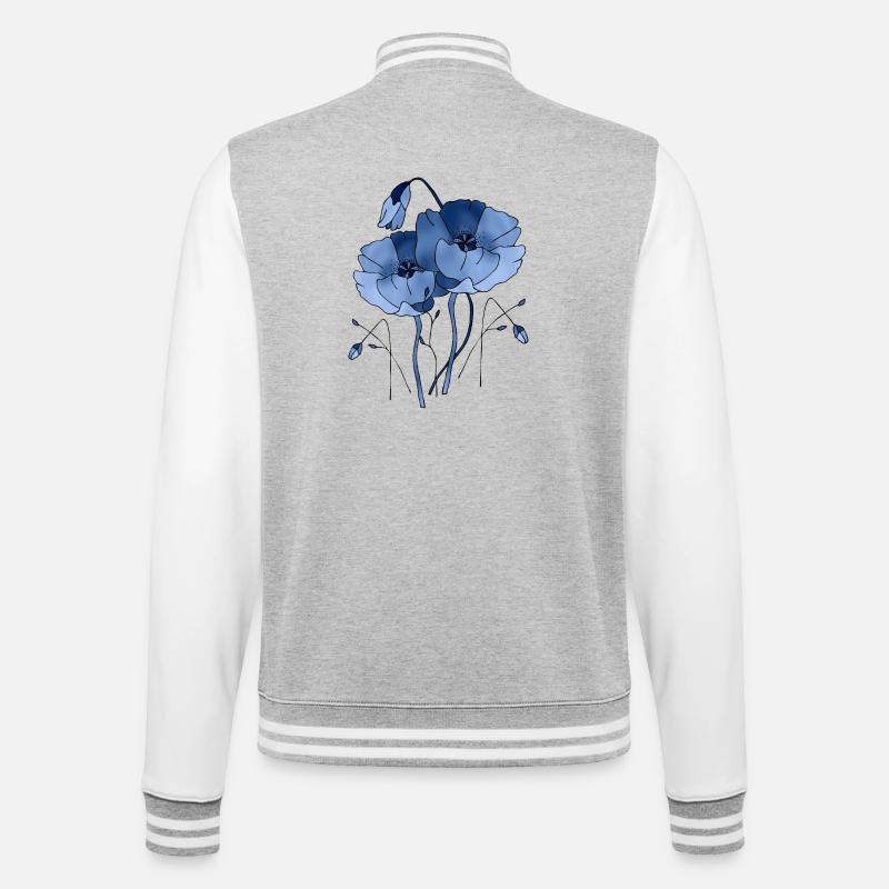 Fleur - Veste Teddy - gris chiné / blanc