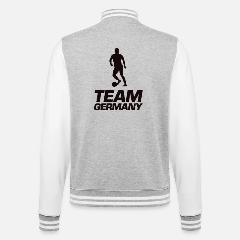TeamGermany Silhouette Kick - College Sweat Jacket - heather grey/white