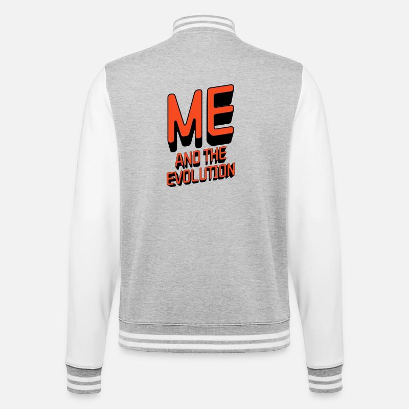 Me and the Evolution - College Sweat Jacket - heather grey/white