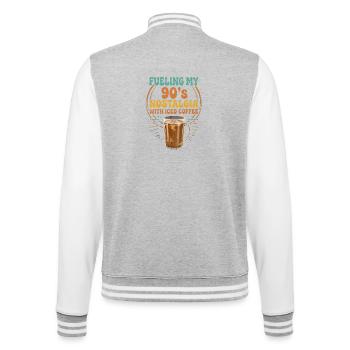 ICED_COFFEE - College Sweat Jacket - heather grey/white - Back - Marisol (170cm)