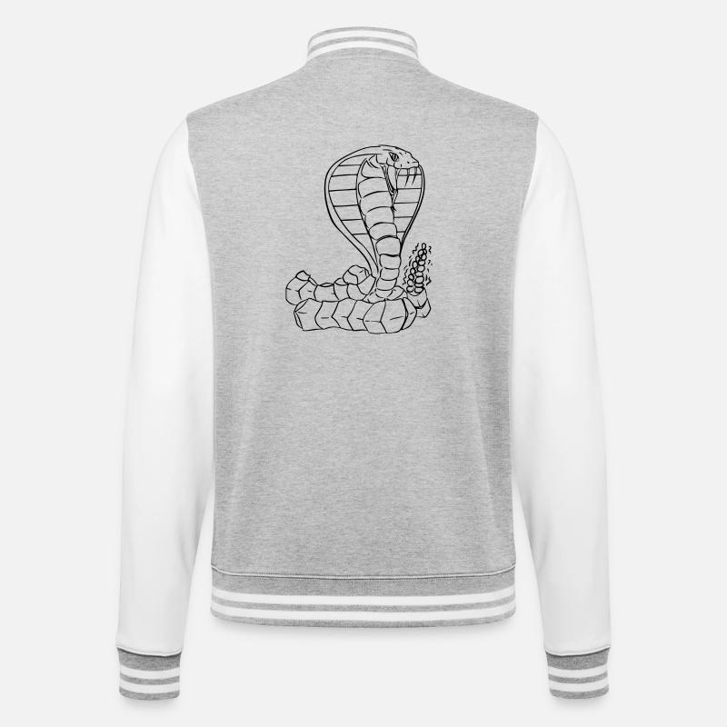 Cobra Vector - College-Sweatjacke - Grau meliert/Weiß