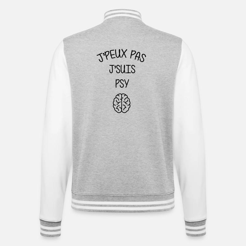 Psychoanalysis Psychoanalytiker Psychanalyse - College Sweat Jacket - heather grey/white