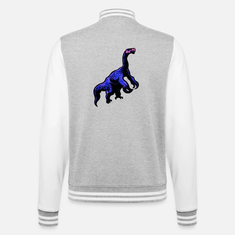 cool Therizinosaurus - Veste Teddy - gris chiné / blanc