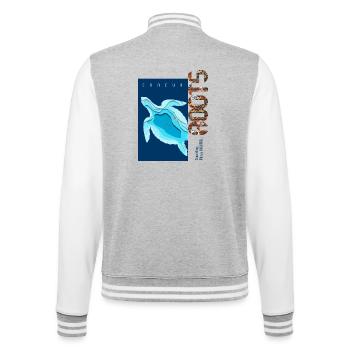 Schnorcheln mit Meeresschildkröten Wurzeln - College-Sweatjacke - Grau meliert/Weiß - Hinten - Marisol (170cm)