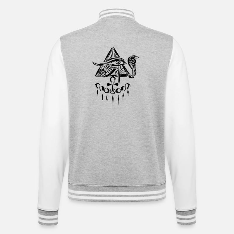 Œil d’Horus Œil d’Horus - Veste Teddy - gris chiné / blanc