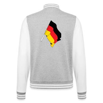 Flag of germany - College Sweat Jacket - heather grey/white - Back - Marisol (170cm)