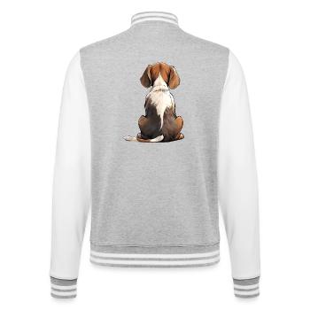 Beagle - College Sweat Jacket - heather grey/white - Back - Marisol (170cm)