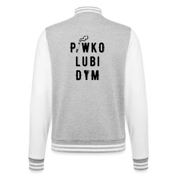 La bière aime la fumée - Veste Teddy - gris chiné / blanc - Dos - Marisol (170cm)