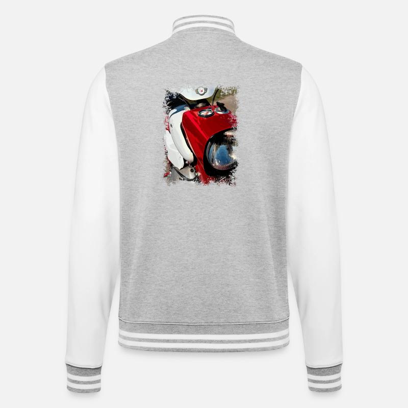 Légende à deux temps - Veste Teddy - gris chiné / blanc