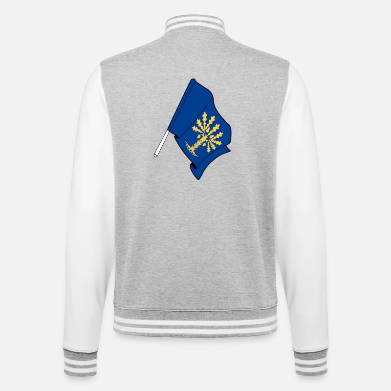Blekinge, Suède – Simple flag pride - Veste Teddy - gris chiné / blanc