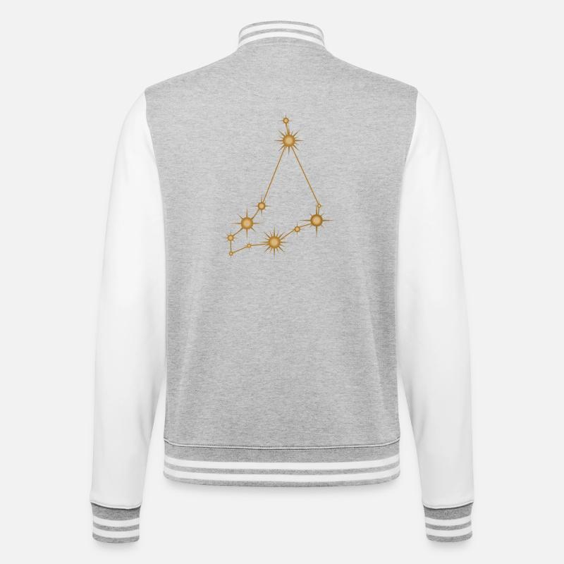 Sternbild Steinbock Sternzeichen Sternzeichen - College-Sweatjacke - Grau meliert/Weiß
