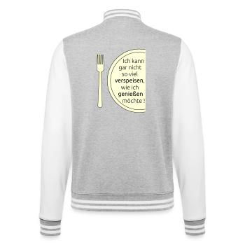 Manger et savourer - Veste Teddy - gris chiné / blanc - Dos - Marisol (170cm)