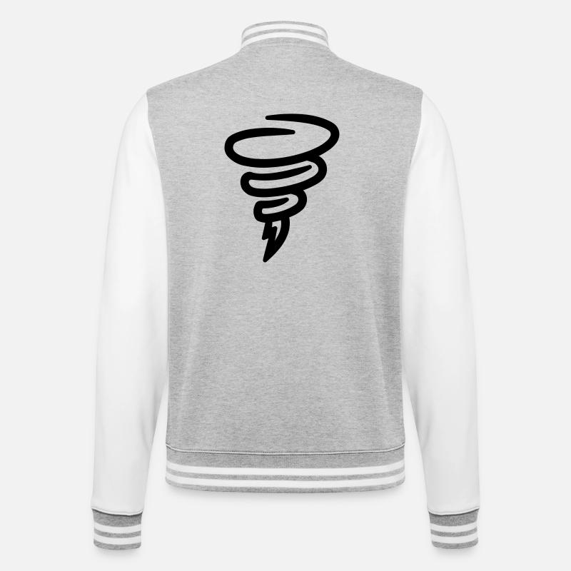 tornade - Veste Teddy - gris chiné / blanc