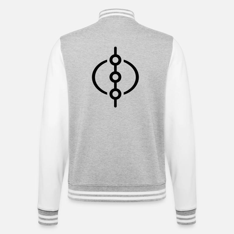 gravity - College Sweat Jacket - heather grey/white