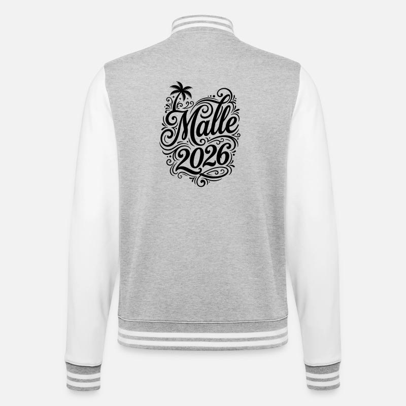 Malle 2026 Palme Majorque - Veste Teddy - gris chiné / blanc