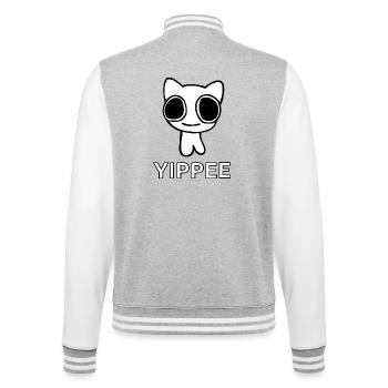 Youpi chat autiste - Veste Teddy - gris chiné / blanc - Dos - Marisol (170cm)