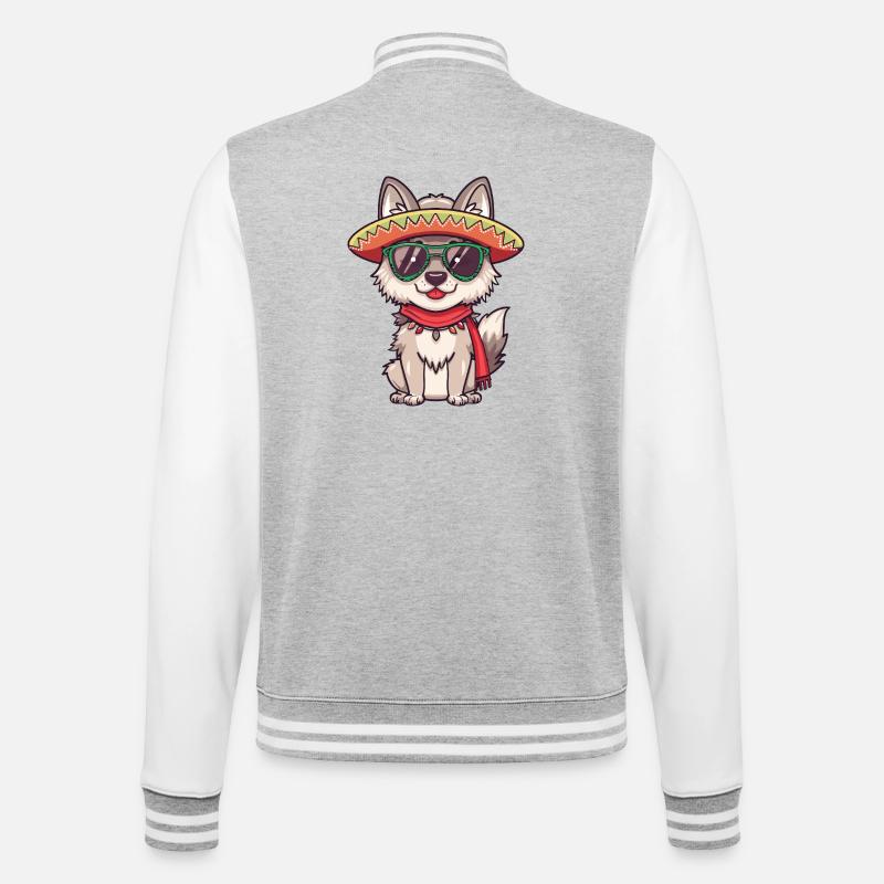 Sombrero drôle de Fox Comic - Veste Teddy - gris chiné / blanc