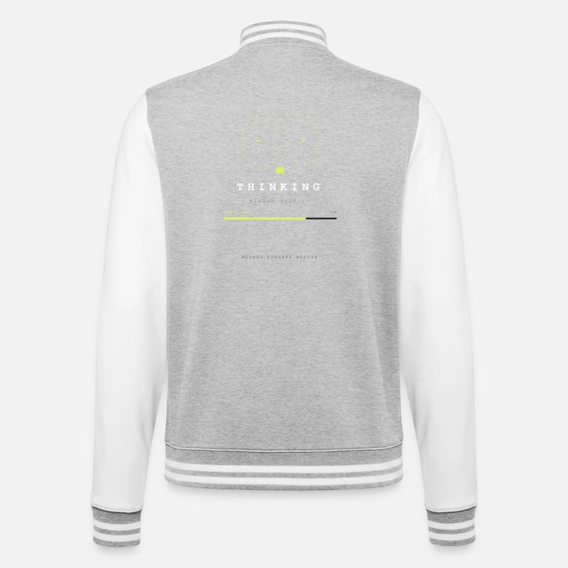 BRAIN.EXE IS LOADING - College Sweat Jacket - heather grey/white