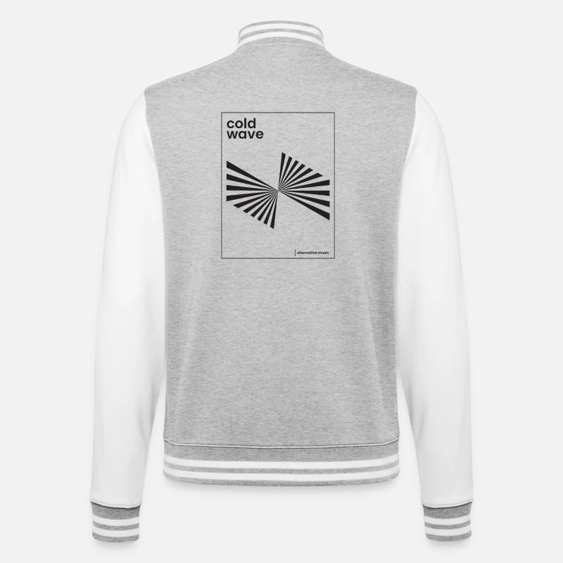 Design eines Cold-Wave-Musikplakats - College-Sweatjacke - Grau meliert/Weiß