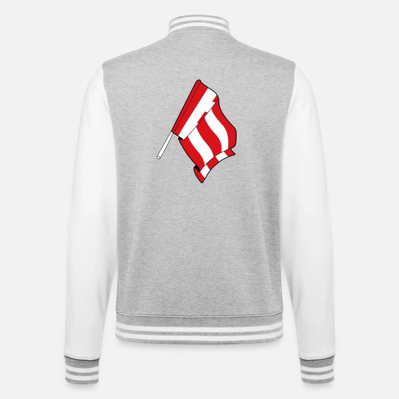 Stolz auf Eindhoven - College-Sweatjacke - Grau meliert/Weiß