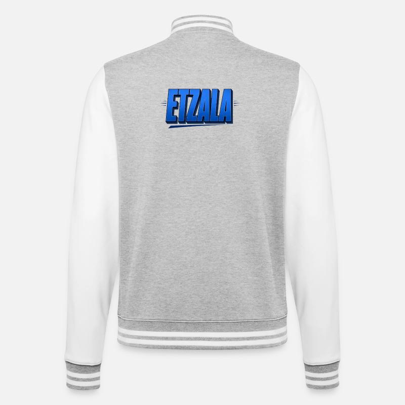 Etzala – dialecte franconien - Veste Teddy - gris chiné / blanc