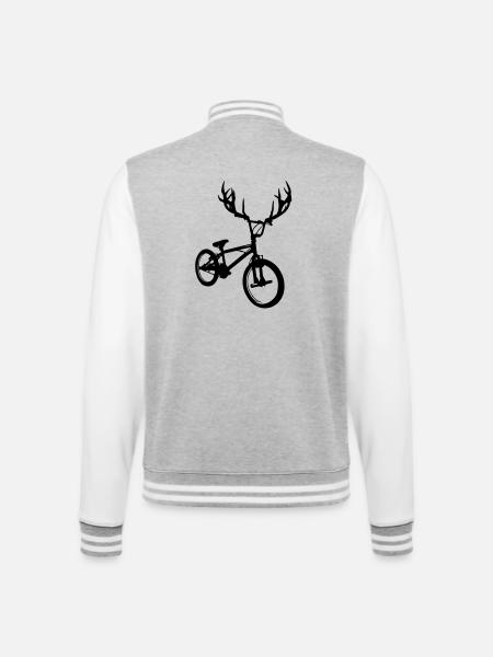Wild bmx - College Sweat Jacket - heather grey/white